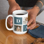 Modern Collage Fathers Photo & Green Daddy Gifts Coffee Mug<br><div class="desc">A modern collage fathers photo is a personalised gift that combines multiple photos of a father or father figure in a creative and stylish manner. It involves selecting several meaningful pictures and arranging them in a collage format, often with overlapping or grid-like designs. The photos can feature different moments or...</div>