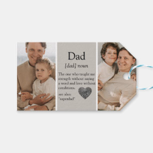 Modern Collage Gift   Personalised Dad Gift Tag 