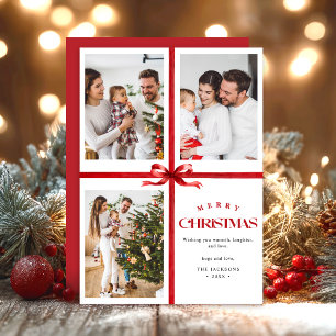 Modern Collage Merry Christmas Simple Holiday Card