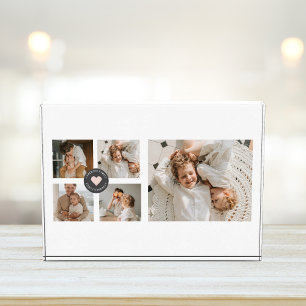 Modern Collage Personalised Family Photo Gift Block