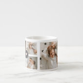 Modern Collage Personalised Family Photo Gift Espresso Cup (Front)