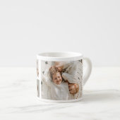 Modern Collage Personalised Family Photo Gift Espresso Cup (Front Right)