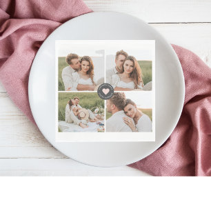 Modern Collage Personalised Family Photo Gift Napkin