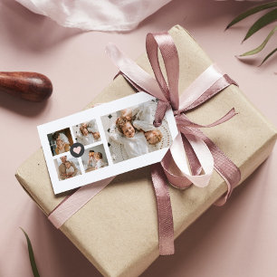 Modern Collage Personalised Family Photo Gift Tags