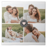 Modern Collage Personalised Family Photo Gift Tile<br><div class="desc">Modern Collage Personalised Family Photo Gift</div>