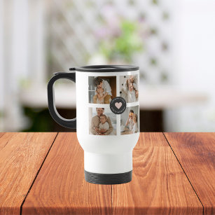 Modern Collage Personalised Family Photo Gift Travel Mug