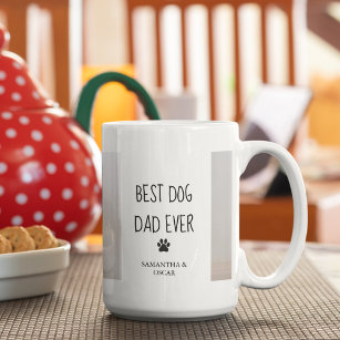 Modern Collage Photo Best Dad Dog Ever Coffee Mug