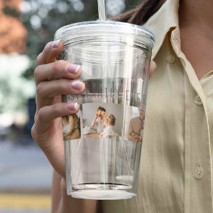 Modern Collage Photo & Best Family Ever Best Gift Acrylic Tumbler