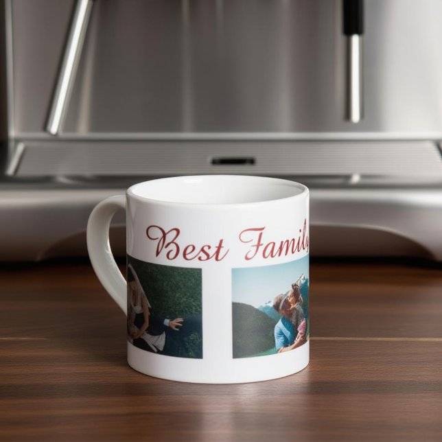 Modern Collage Photo & Best Family Ever Best Gift  Espresso Cup (Modern Collage Photo & Best Family Ever Best Gift Espresso Cup)
