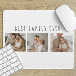 Modern Collage Photo & Best Family Ever Best Gift Mouse Mat