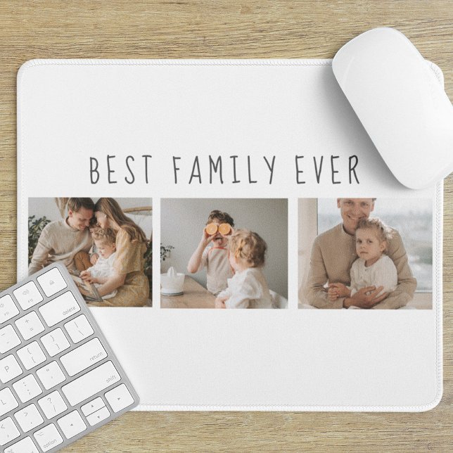 Modern Collage Photo & Best Family Ever Best Gift Mouse Mat (Creator Uploaded)