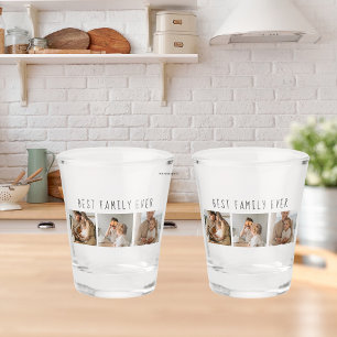 Modern Collage Photo & Best Family Ever Best Gift Shot Glass