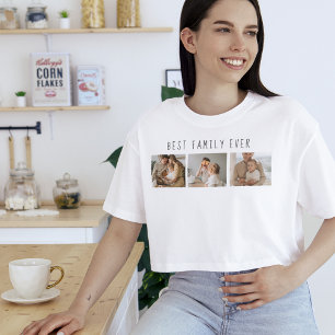 Modern Collage Photo & Best Family Ever Best Gift T-Shirt