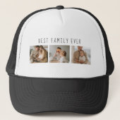 Modern Collage Photo & Best Family Ever Best Gift Trucker Hat (Front)