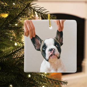 Modern Collage Photo Best Mum Dog Ever  Ceramic Ornament