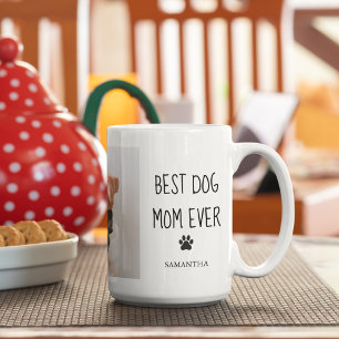 Modern Collage Photo Best Mum Dog Ever Coffee Mug