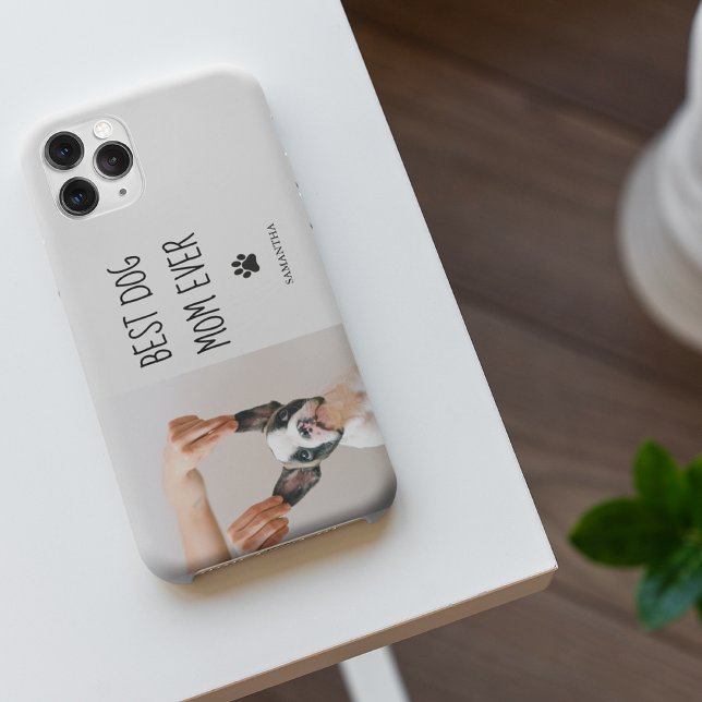Modern Collage Photo Best Mum Dog Ever  iPhone Case (Creator Uploaded)