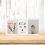 Modern Collage Photo Best Mum Dog Ever  Wooden Box Sign<br><div class="desc">A modern collage photo of "Best Mum Dog Ever" is a wonderful tribute to a beloved pet who has provided endless love and joy to her family. This collage photo can be created using various photos of the dog throughout her life, showcasing her playful moments, her affectionate nature, and her...</div>