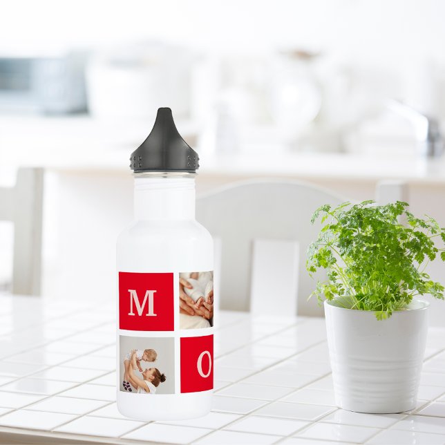 Modern Collage Photo &  Best Mum Ever Gift 532 Ml Water Bottle (Creator Uploaded)