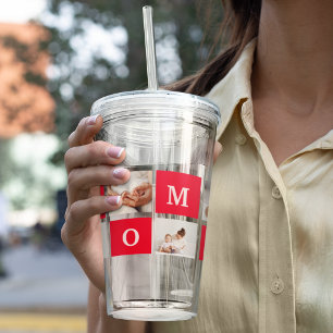 Modern Collage Photo & Best Mum Ever Gift Acrylic Tumbler