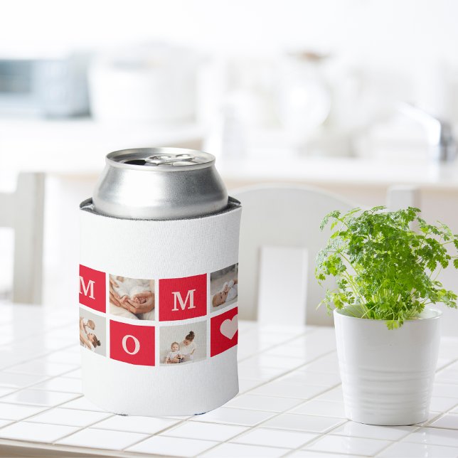 Modern Collage Photo & Best Mum Ever Gift Can Cooler (Creator Uploaded)