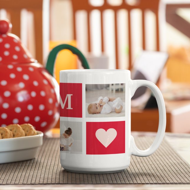 Modern Collage Photo &  Best Mum Ever Gift Coffee Mug (Creator Uploaded)