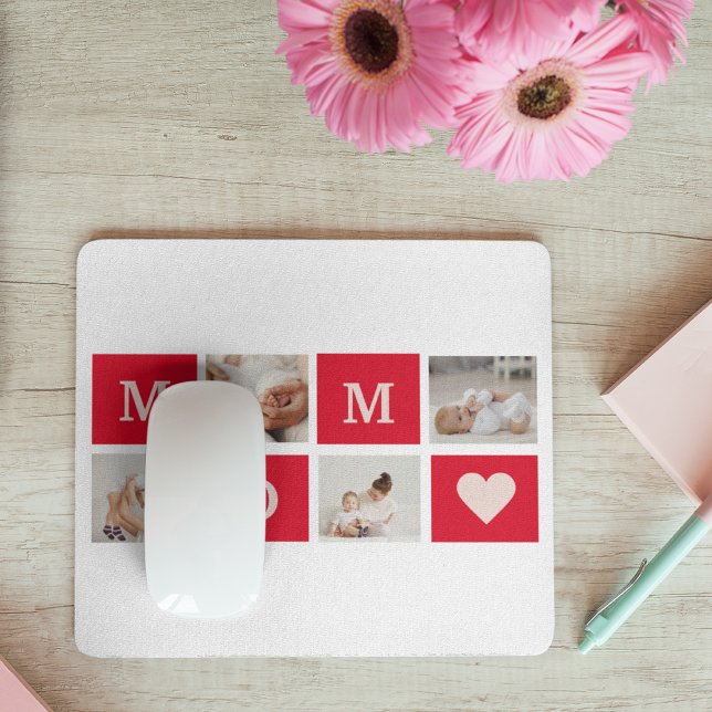 Modern Collage Photo &  Best Mum Ever Gift Mouse Mat (Creator Uploaded)