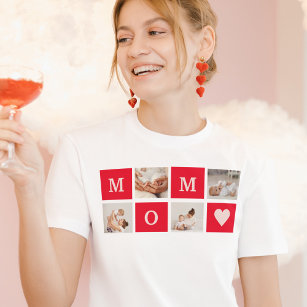 Modern Collage Photo &  Best Mum Ever Gift T-Shirt