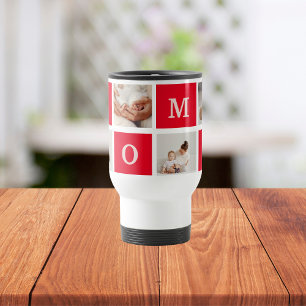 Modern Collage Photo & Best Mum Ever Gift Travel Mug