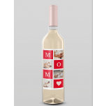 Modern Collage Photo &  Best Mum Ever Gift Wine Label<br><div class="desc">Modern Collage Photo & Text Best Mum Ever Gift. Best Personalised Gift For Mothers day,  Woman's day or Mum Birthday.  Surprise Mum With a Gift That’s As Amazing As She Is.</div>