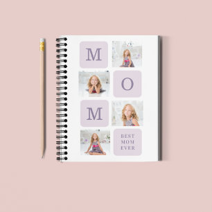 Modern Collage Photo Best Mum Ever Purple Gift Notebook