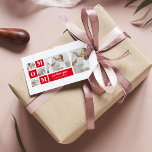 Modern Collage Photo Best Mum Ever Red Gifts Gift Tags<br><div class="desc">This gift is perfect for any occasion,  including Mother's Day,  birthdays,  or just to show your appreciation for your mum's hard work and dedication. The photos used in the collage can be selected based on your mum's interests and preferences,  making this gift truly one-of-a-kind.</div>