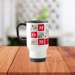 Modern Collage Photo Best Mum Ever Red Gifts Travel Mug<br><div class="desc">This gift is perfect for any occasion,  including Mother's Day,  birthdays,  or just to show your appreciation for your mum's hard work and dedication. The photos used in the collage can be selected based on your mum's interests and preferences,  making this gift truly one-of-a-kind.</div>