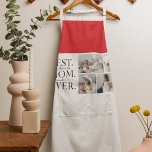 Modern Collage Photo Best Mum Happy Mothers Day Apron<br><div class="desc">This modern collage photo product is the perfect gift to celebrate your mother on Mother's Day. The pink colour scheme adds a touch of femininity and elegance to the piece, making it a great addition to any room in her home. The collage is carefully crafted using a combination of your...</div>
