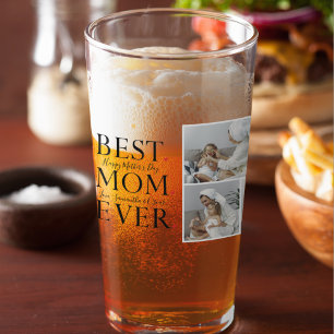 Modern Collage Photo Best Mum Happy Mothers Day Glass