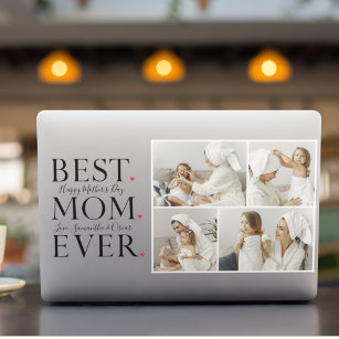 Modern Collage Photo Best Mum Happy Mothers Day HP Laptop Skin