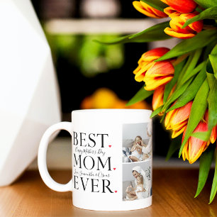 Modern Collage Photo Best Mum Happy Mothers Day Mug