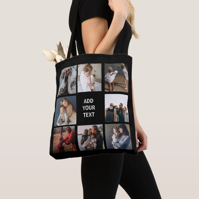 Modern Collage Photo Best Mum Happy Mothers Day Tote Bag (Close Up)