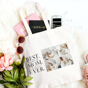 Modern Collage Photo Best Mum Happy Mothers Day Tote Bag
