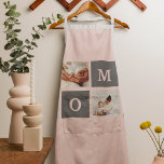 Modern Collage Photo Best Mum  Pink & Grey Gift Apron<br><div class="desc">This modern collage photo frame makes for the perfect gift for a special mum in your life. The frame is designed with a pink and grey colour scheme, giving it a stylish and contemporary look that is sure to complement any home decor. The collage frame features multiple photo slots, allowing...</div>