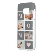 Modern Collage Photo Best Mum  Pink & Grey Gift Case-Mate Samsung Galaxy Case (Back Left)