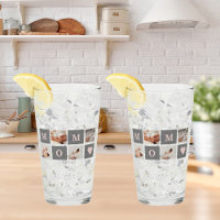 Modern Collage Photo Best Mum  Pink & Grey Gift