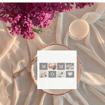 Modern Collage Photo Best Mum  Pink & Grey Gift Napkin<br><div class="desc">This modern collage photo frame makes for the perfect gift for a special mum in your life. The frame is designed with a pink and grey colour scheme, giving it a stylish and contemporary look that is sure to complement any home decor. The collage frame features multiple photo slots, allowing...</div>