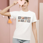 Modern Collage Photo Best Mum  Pink & Grey Gift T-Shirt<br><div class="desc">This modern collage photo frame makes for the perfect gift for a special mum in your life. The frame is designed with a pink and grey colour scheme, giving it a stylish and contemporary look that is sure to complement any home decor. The collage frame features multiple photo slots, allowing...</div>