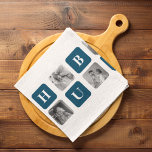 Modern Collage Photo Blue Best Hubby Ever Gift Tea Towel<br><div class="desc">The "Modern Collage Photo Blue Best Hubby Ever Gift" is a personalised photo gift that showcases a collection of pictures featuring the best moments shared between you and your beloved husband. This particular version features a blue theme, making it a stylish and contemporary addition to any decor.This gift is perfect...</div>