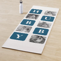 Modern Collage Photo Blue Best Hubby Ever Gift
