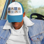 Modern Collage Photo & Blue Happy Fathers Day Gift Trucker Hat<br><div class="desc">Modern Collage Photo & Blue Happy Fathers Day Gift is a personalised and thoughtful present to celebrate the special man in your life on Father's Day. The gift includes a beautifully designed collage photo frame with space for multiple pictures, allowing you to capture and display your favourite memories with your...</div>