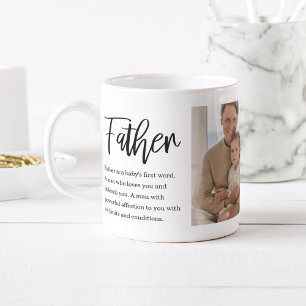 Modern Collage Photo Colourful Best Dad Ever GiftM Mug