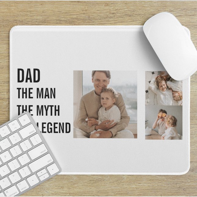 Modern Collage Photo | Dad Gift Mouse Mat (Creator Uploaded)