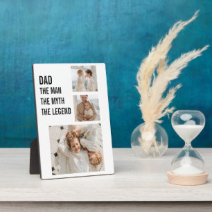 Modern Collage Photo Dad Gift Plaque